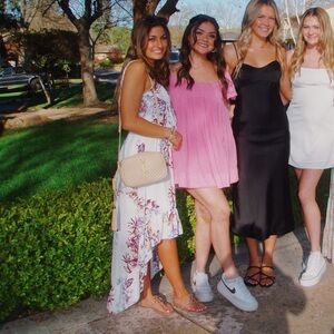 High Low Floral Ruffle Dress